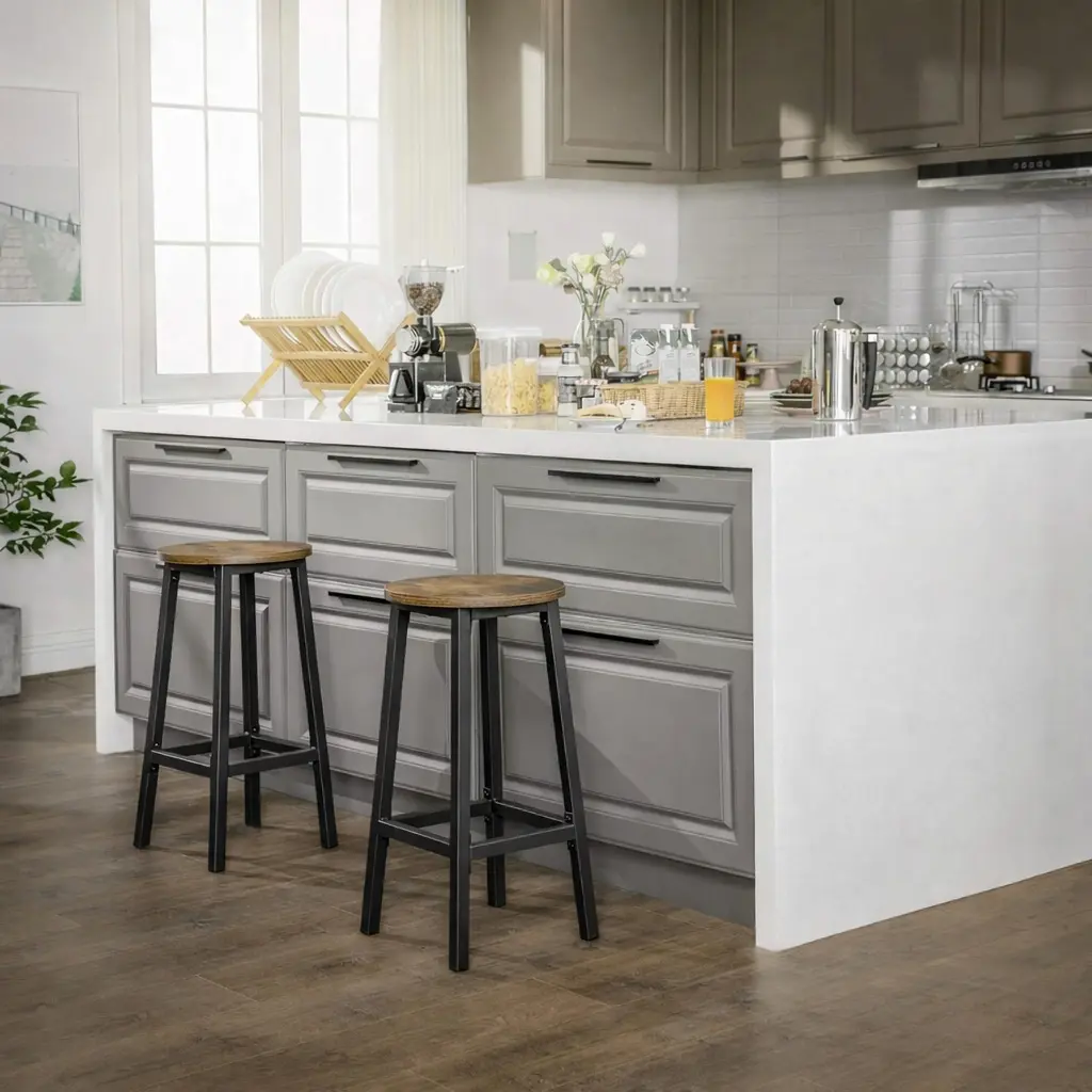 Набор барных стульев Vasagle LBC32X (Rustic Brown/Black)