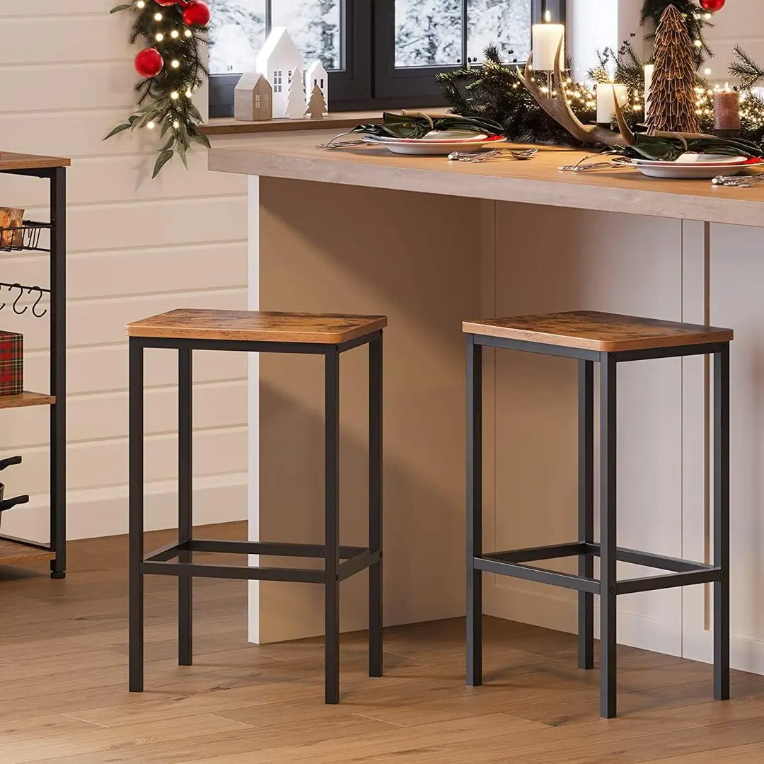 Set scaune de bar Vasagle LBC65X (Rustic Brown/Black)