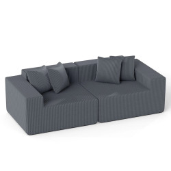 Бескаркасный диван Costway HV10775GR (Grey) Thumb