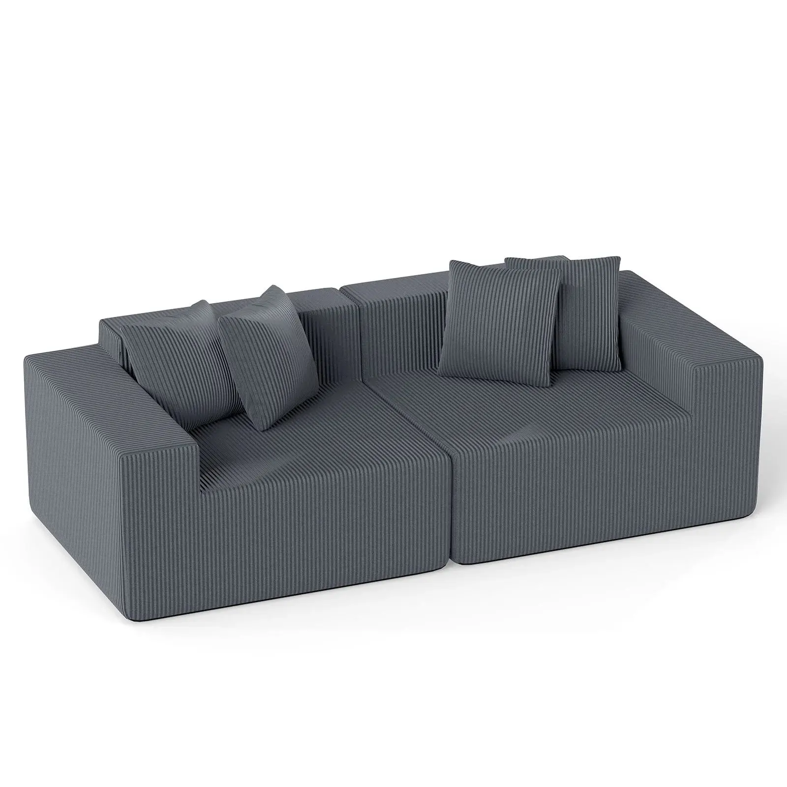 Бескаркасный диван Costway HV10775GR (Grey) - 2