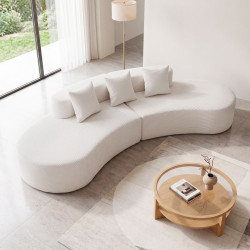 Бескаркасный диван Costway HV10776WH (White) Thumb