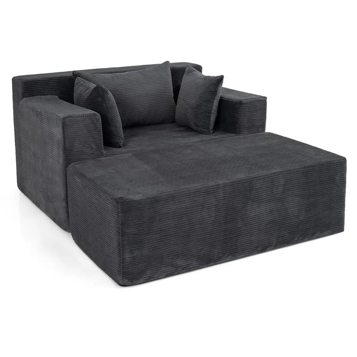 Бескаркасный диван Costway HV10779GR (Grey) - 2