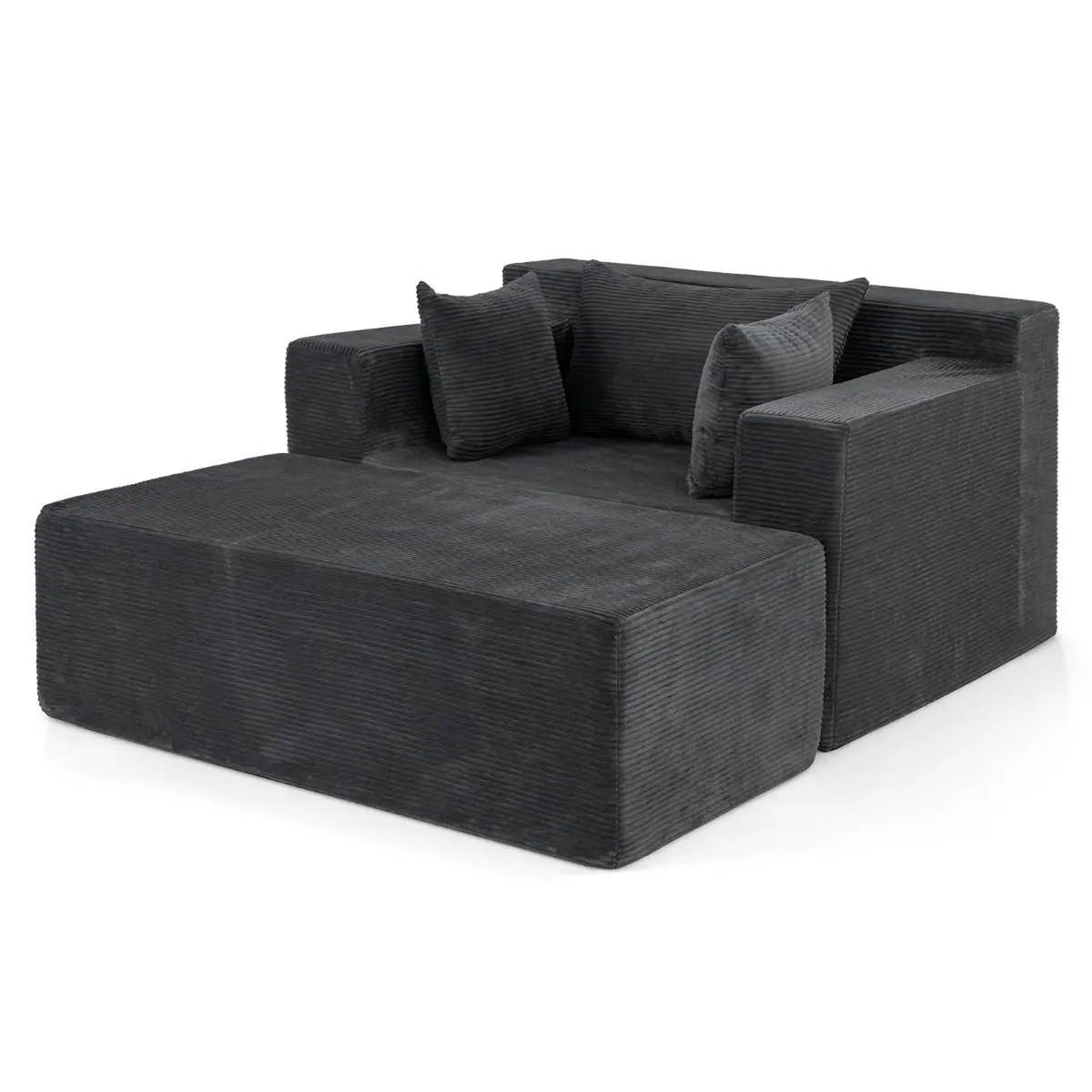 Бескаркасный диван Costway HV10779GR (Grey) - 3