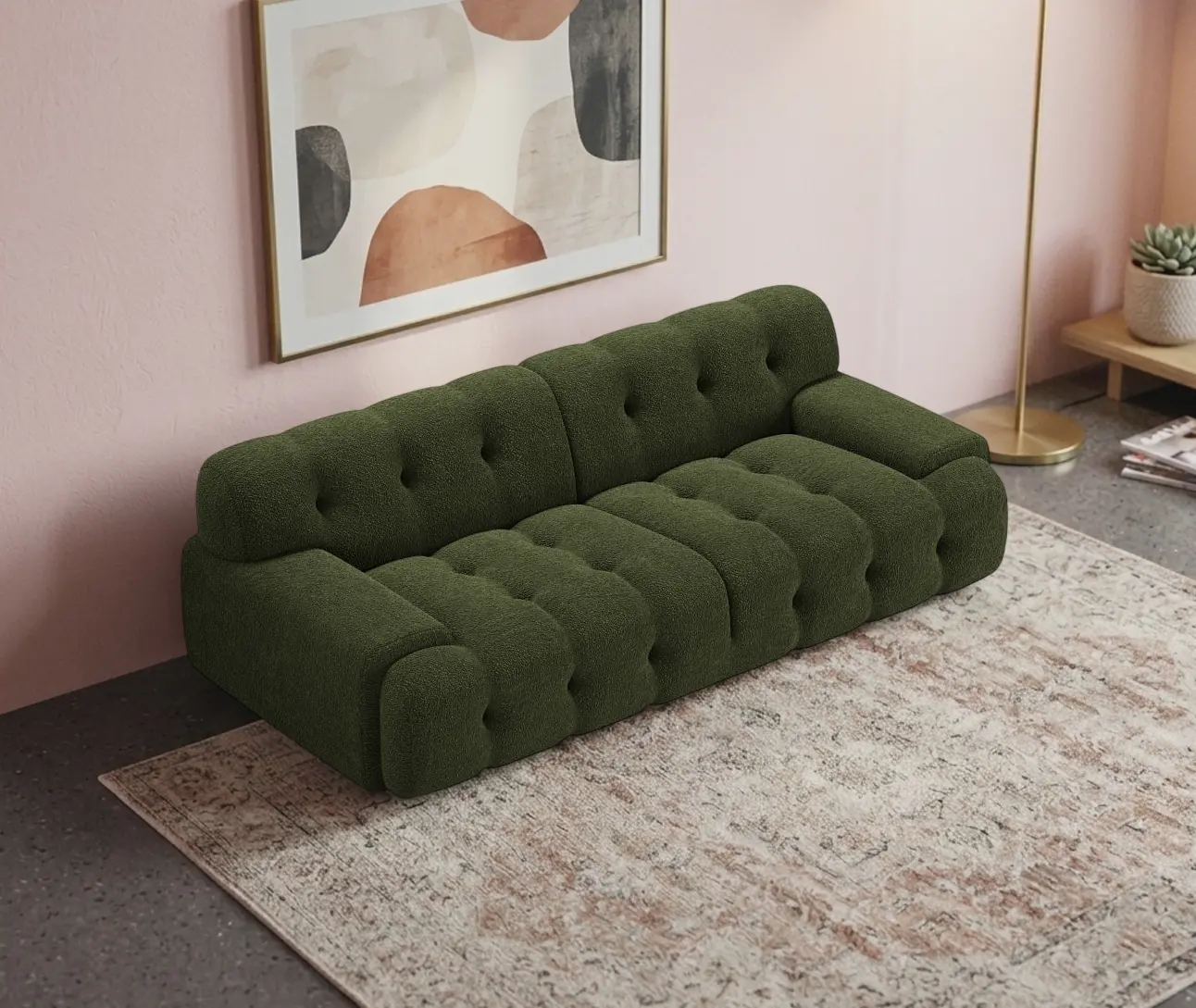 Бескаркасный диван Synonym Melange (Olive)