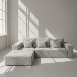 Бескаркасный угловой диван Synonym Camely (Light Grey)