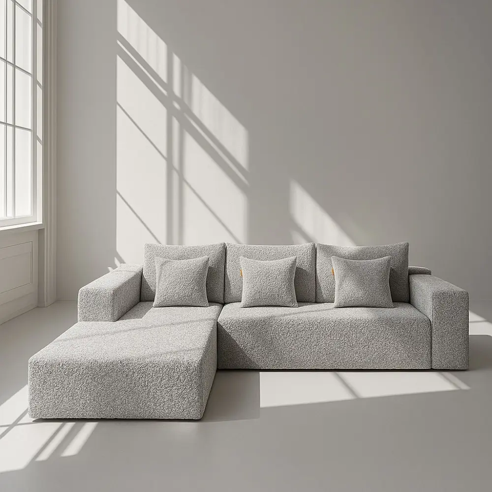 Бескаркасный угловой диван Synonym Camely (Light Grey)