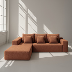 Бескаркасный угловой диван Synonym Camely (Terracotta)