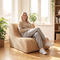 Бескаркасное кресло Costway JV13455BE (Beige) Thumb
