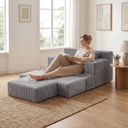 Бескаркасное кресло Costway JV13456GR (Grey) Thumb