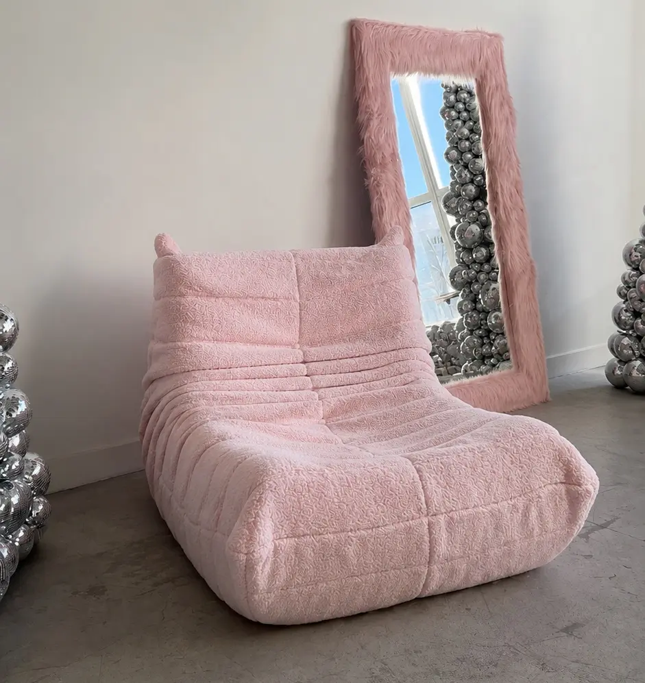 Бескаркасное кресло Synonym Lounge Teddy (Powder pink) - 2