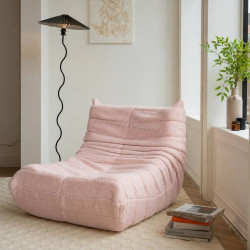 Бескаркасное кресло Synonym Lounge Teddy (Powder pink)