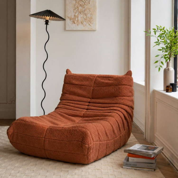 Fotoliu fara carcasa Synonym Lounge Teddy (Terracotta)