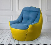 Бескаркасное кресло Bean Bag BigBoss BM5857 XL (Blue/Yellow)