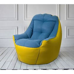 Fotoliu fara carcasa Bean Bag BigBoss BM5857 XL (Blue/Yellow)