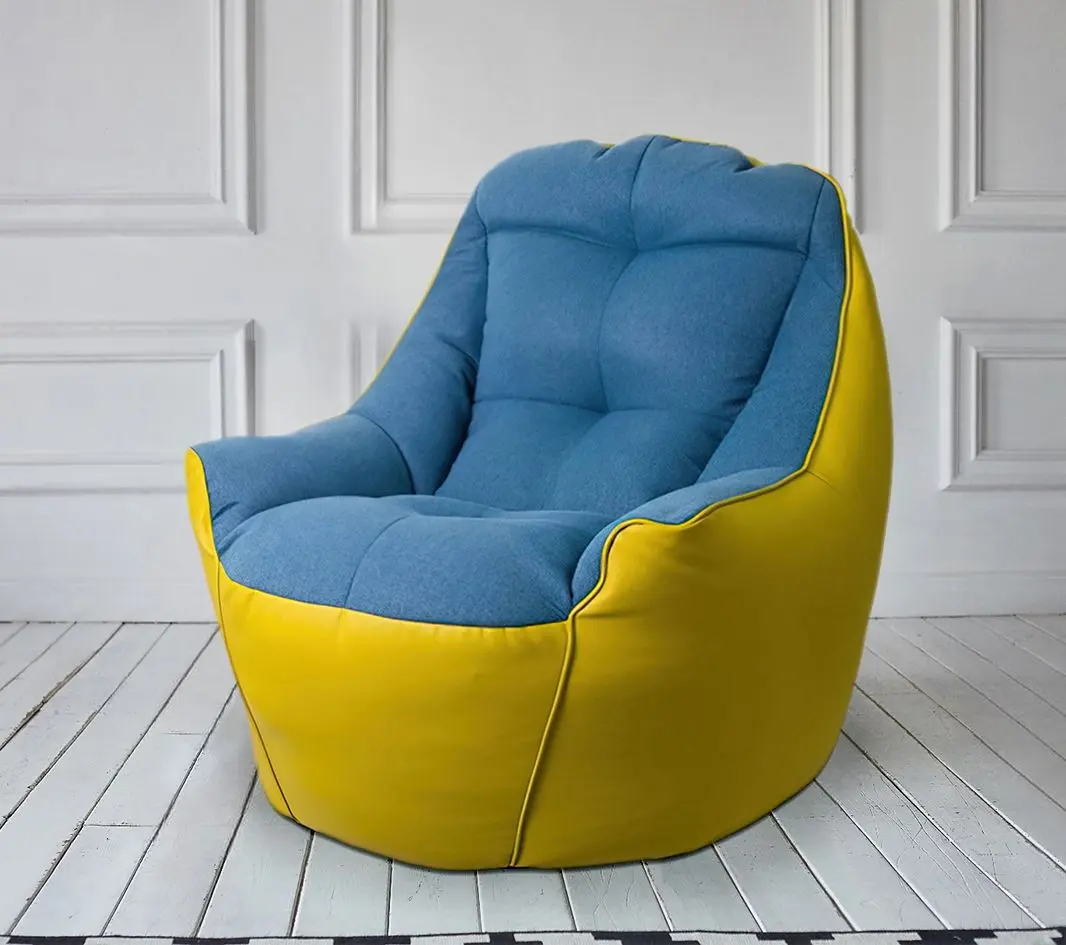 Fotoliu fara carcasa Bean Bag BigBoss BM5857 XL (Blue/Yellow)