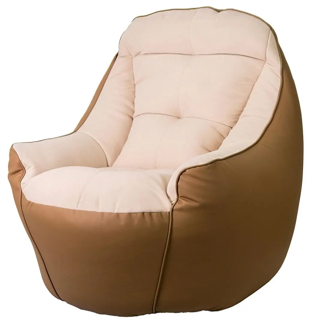 Бескаркасное кресло Bean Bag BigBoss BM5858 XL (Brown/Cream)