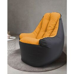 Fotoliu fara carcasa Bean Bag BigBoss BM6165 XL (Black/Orange)