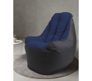 Бескаркасное кресло Bean Bag BigBoss BM6166 XL (Black/Dark Blue)