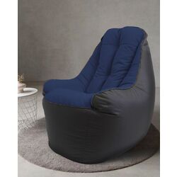 Fotoliu fara carcasa Bean Bag BigBoss BM6166 XL (Black/Dark Blue)