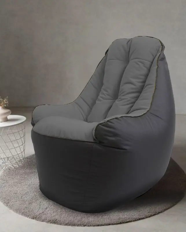 Бескаркасное кресло Bean Bag BigBoss BM6167 XL (Black/Dark Gray)
