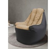 Бескаркасное кресло Bean Bag BigBoss BM6168 XL (Black/Beige)