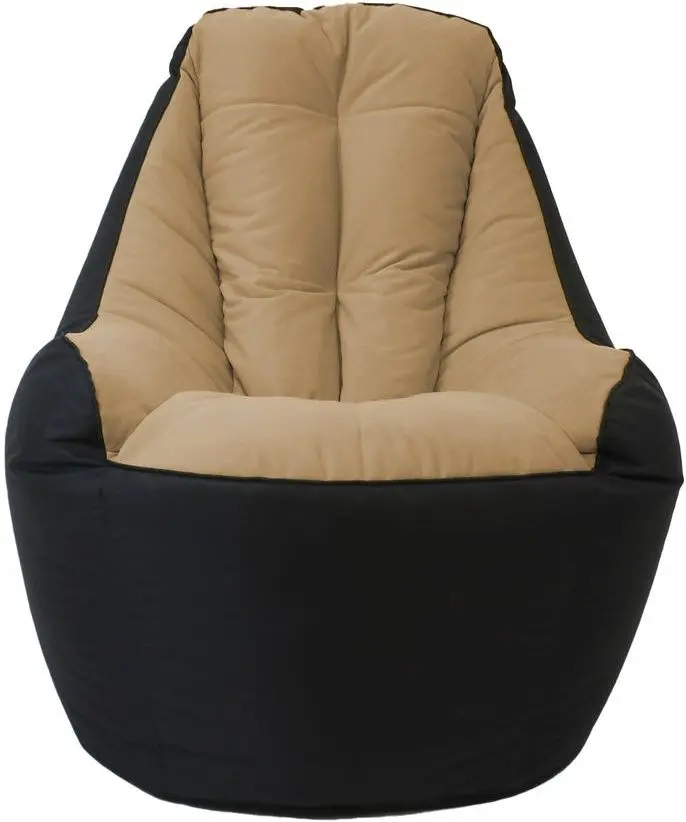 Fotoliu fara carcasa Bean Bag BigBoss BM6168 XL (Black/Beige)