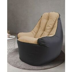 Fotoliu fara carcasa Bean Bag BigBoss BM6168 XL (Black/Beige)
