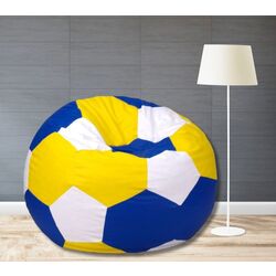 Fotoliu-sac Bean Bag Ares BM6040 XL (Blue/Yellow/White)
