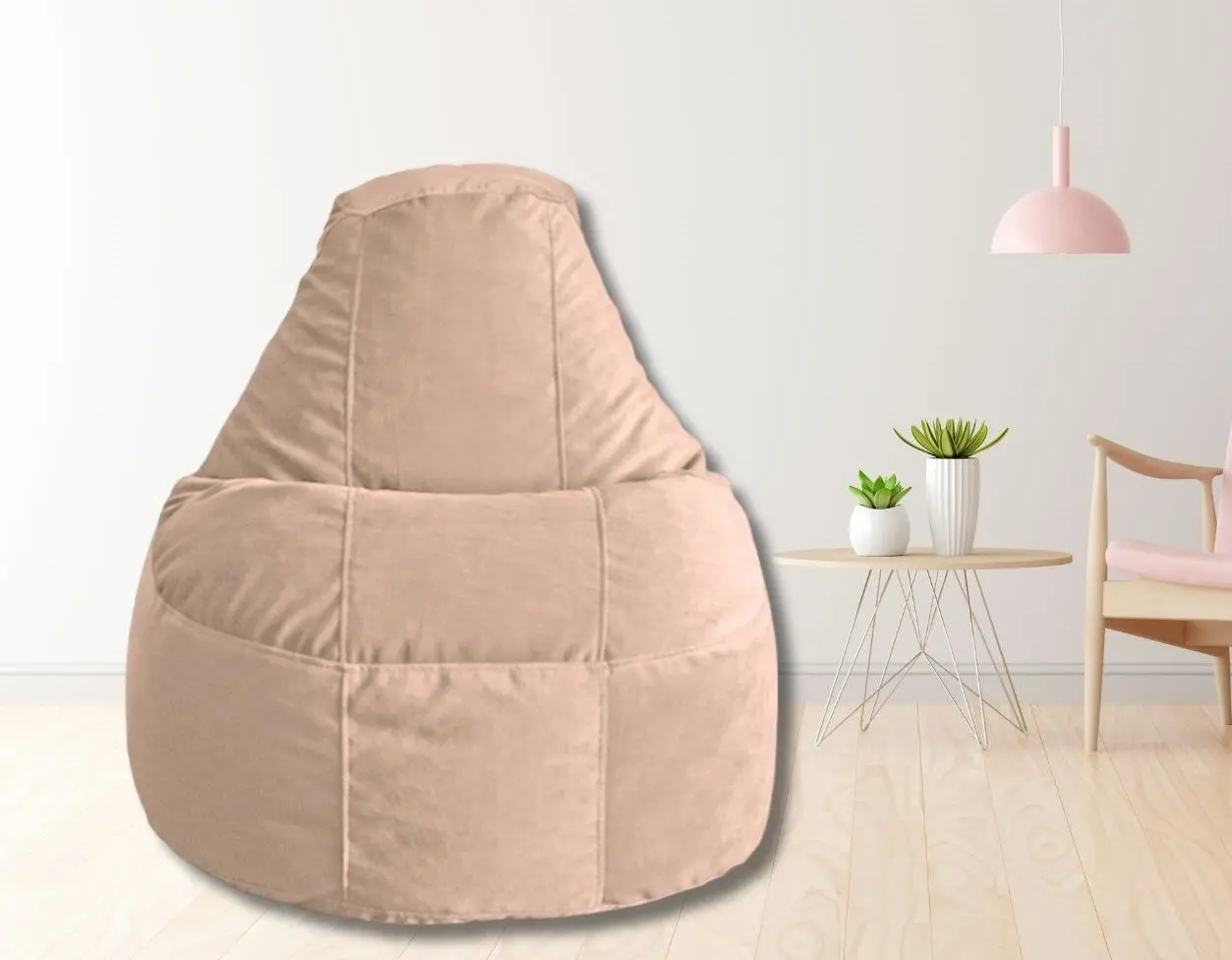 Fotoliu-sac Bean Bag Lux BM5890 (Coffee with milk)