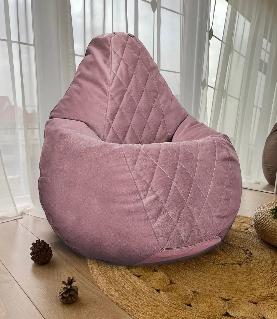 Fotoliu-sac Bean Bag Maserrati Romb BM6123 L (Powdery Pink)
