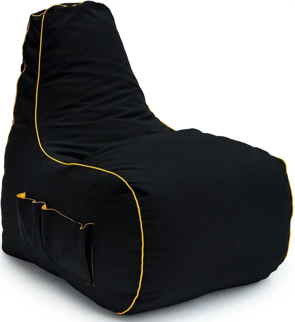 Fotoliu-sac Bean Bag MegaByte 600D BM0473 L (Black/Yellow)