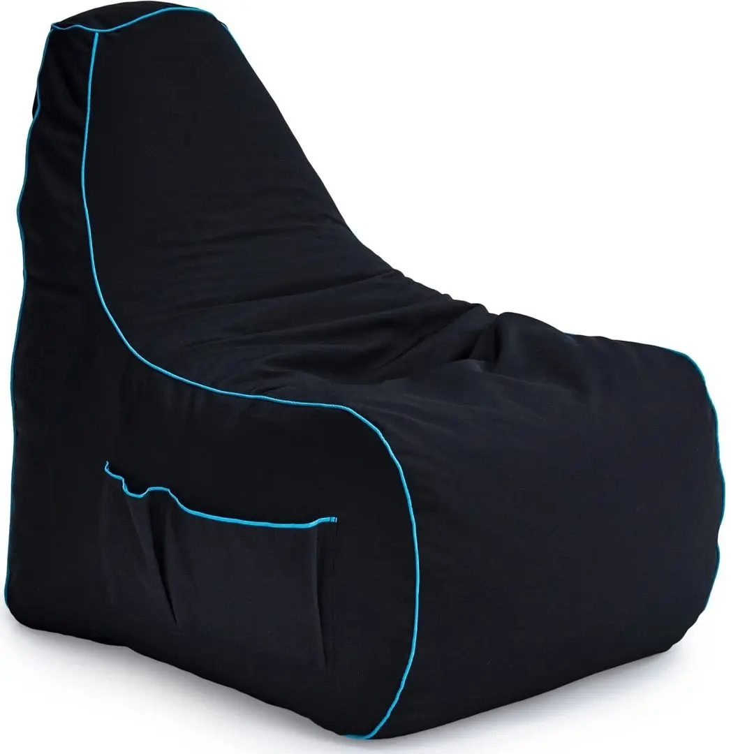 Fotoliu-sac Bean Bag MegaByte 600D BM5814 L (Black/Light Blue)