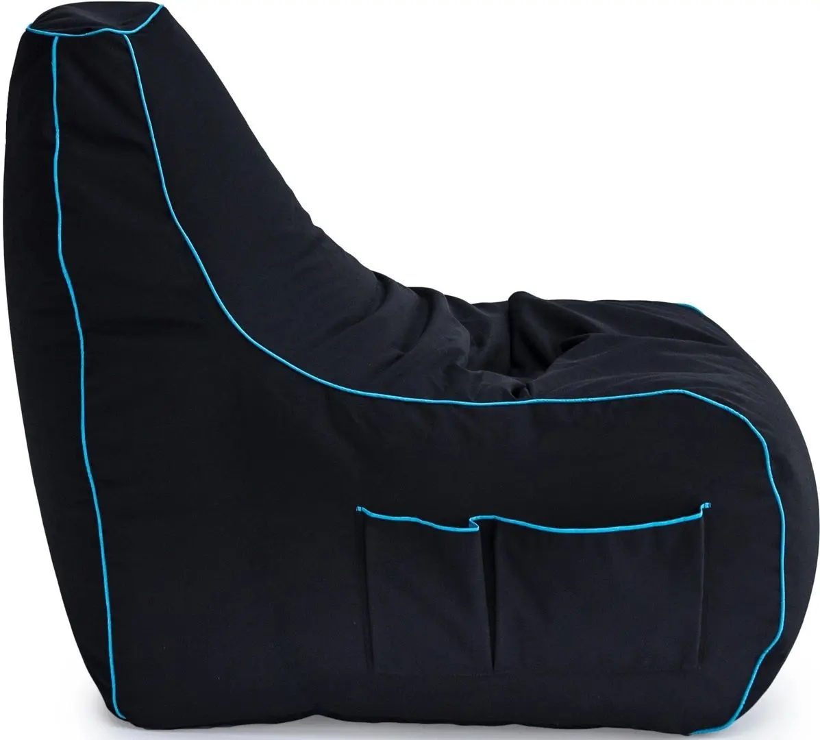 Fotoliu-sac Bean Bag MegaByte 600D BM5814 L (Black/Light Blue)