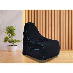 Fotoliu-sac Bean Bag MegaByte 600D BM5814 L (Black/Light Blue)