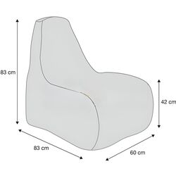 Fotoliu-sac Bean Bag MegaByte 600D BM5815 L (Black/Red) Thumb