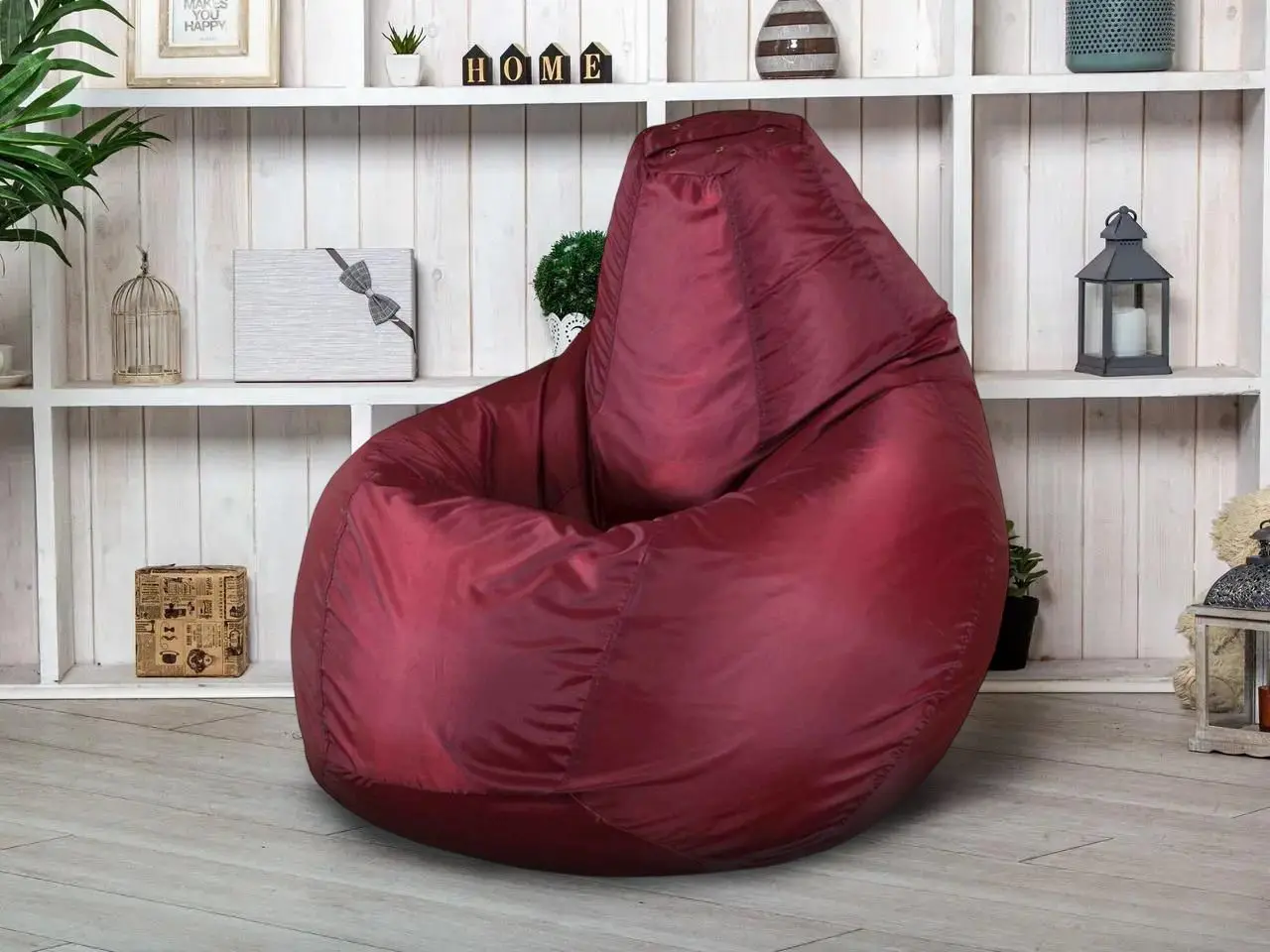 Кресло-мешок Bean Bag Pear 300D BM6053 L (Burgundy)