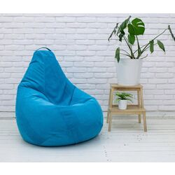 Fotoliu-sac Bean Bag Standart Pear BM6061 XXL cu husa dubla (Light Blue)
