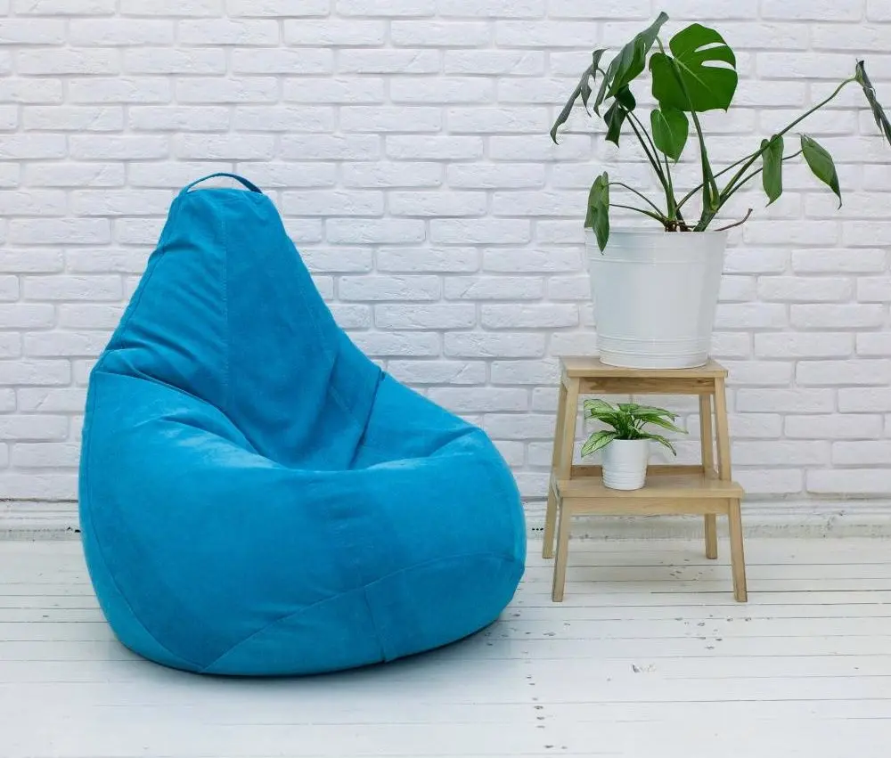 Fotoliu-sac Bean Bag Standart Pear BM6061 XXL cu husa dubla (Light Blue)