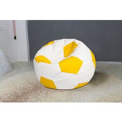 Fotoliu-minge Bean Bag Ares BM0481 XL (White/Yellow)