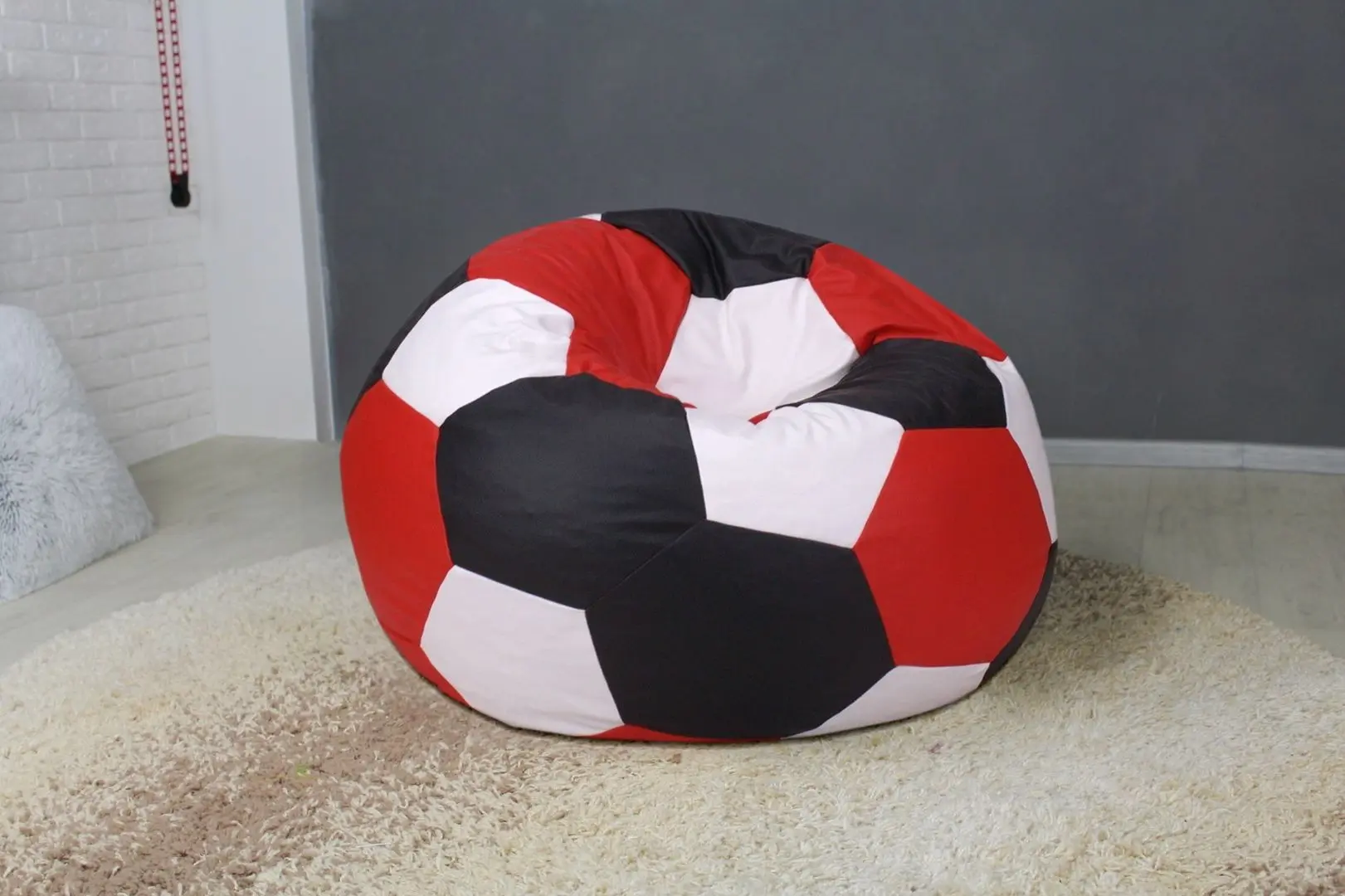 Fotoliu-minge Bean Bag Ares BM0484 XL (Red/White/Black)