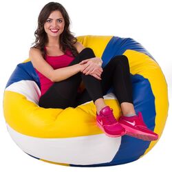 Fotoliu-minge Bean Bag Ares BM0546 XL (Blue/Yellow/White) Thumb