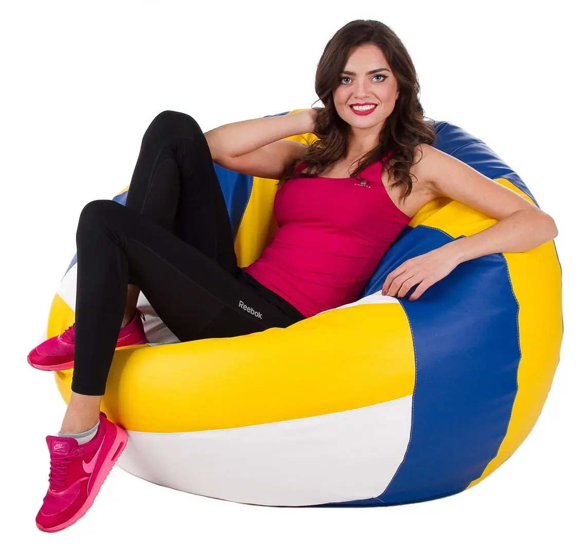 Fotoliu-minge Bean Bag Ares BM0546 XL (Blue/Yellow/White)