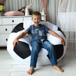 Кресло-мяч Bean Bag Ares BM6017 XXL (Black/White) Thumb