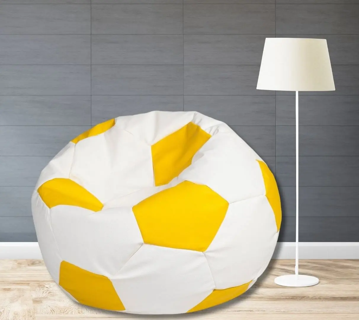 Fotoliu-minge Bean Bag Ares BM6029 XXL (Yellow/White)