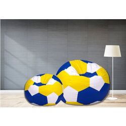 Fotoliu-minge Bean Bag Ares BM6039 L (Blue/Yellow/White) Thumb