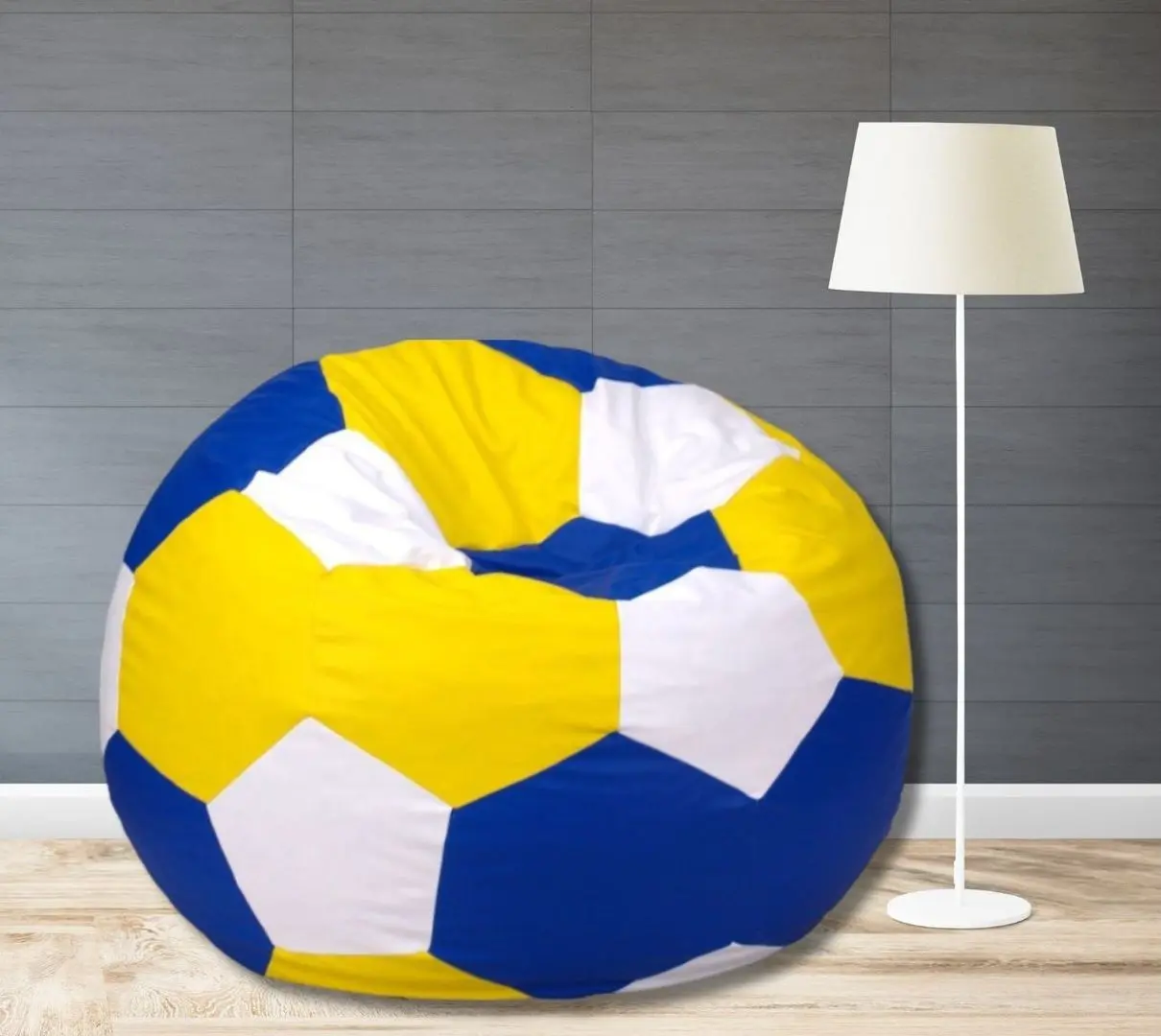 Fotoliu-minge Bean Bag Ares BM6039 L (Blue/Yellow/White)