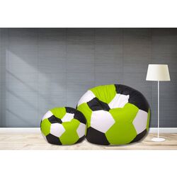 Fotoliu-minge Bean Bag Ares BM6047 L (Green/Black/White) Thumb
