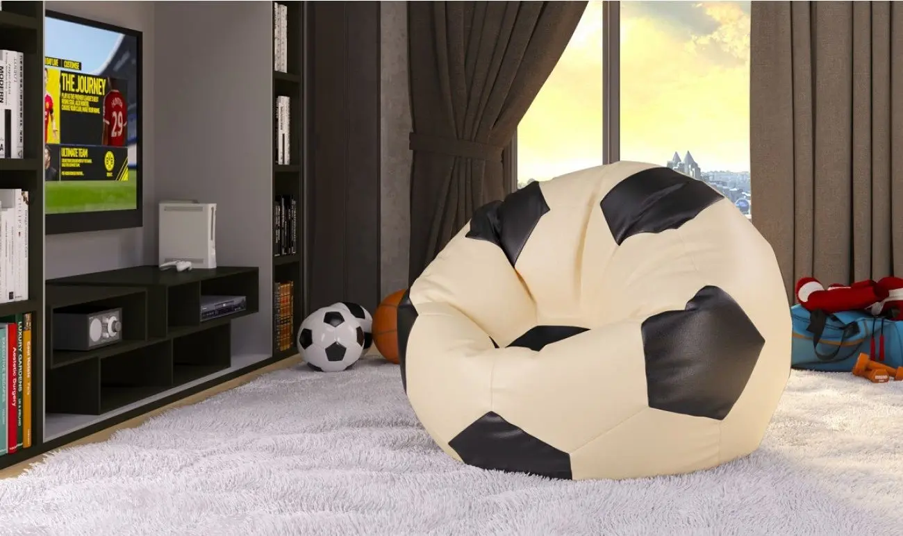 Кресло-мяч Bean Bag Ares BM6084 L (Beige/Brown)
