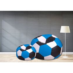 Fotoliu-minge Bean Bag Ares BM6087 L (Blue/Black/White) Thumb