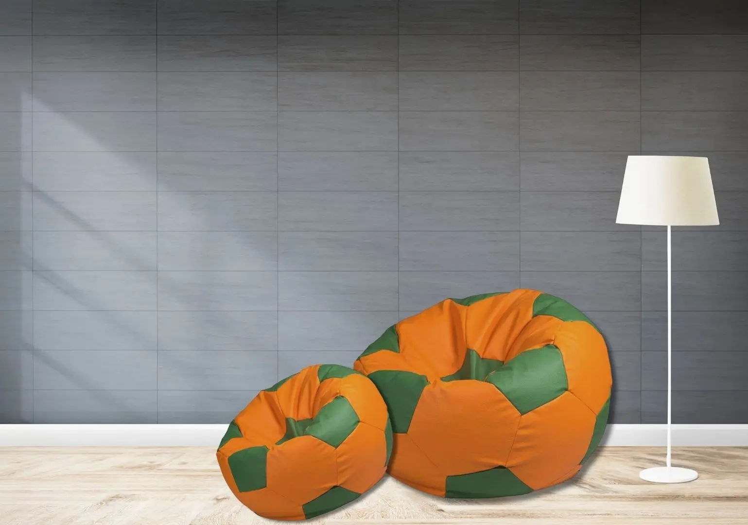 Fotoliu-minge Bean Bag Ares BM6098 XXL (Orange/Dark Green)